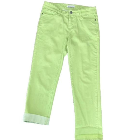 Christopher & Banks Women’s Jean Stretch  Lime Green Size 4 EUC - Picture 2 of 11